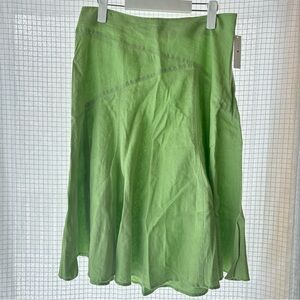 Tommy Hilfiger Green Pleated A-Line Midi Skirt - Size 8 - New with Tags